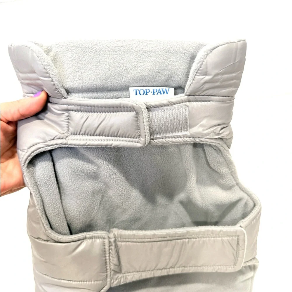 Top Paw Silver Quilted‎ Kids Puffer Jacket MEDIUM